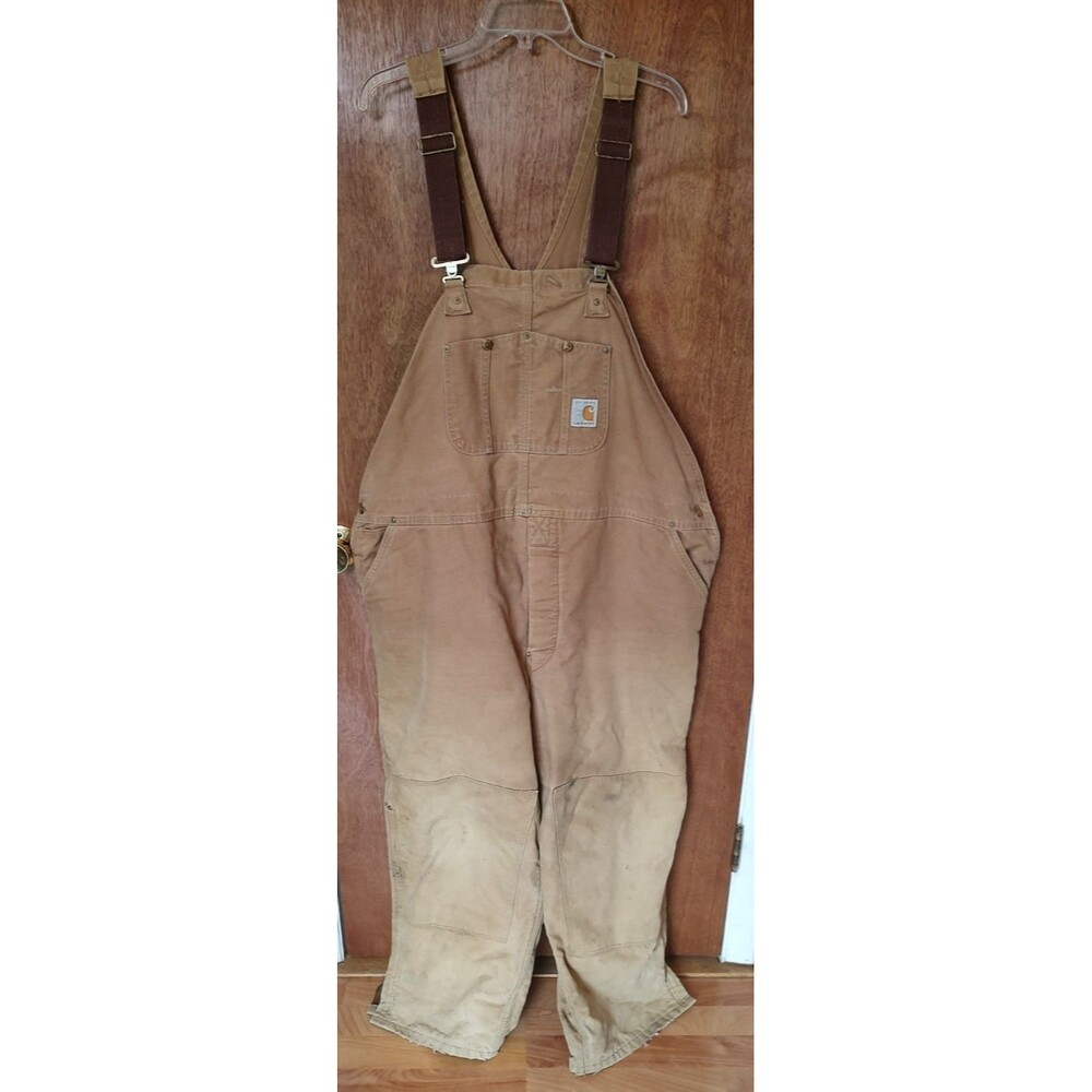 Carhartt 1989 100 yr anniv quilt lined duck 50 x 30 bib overalls double knee 6FB